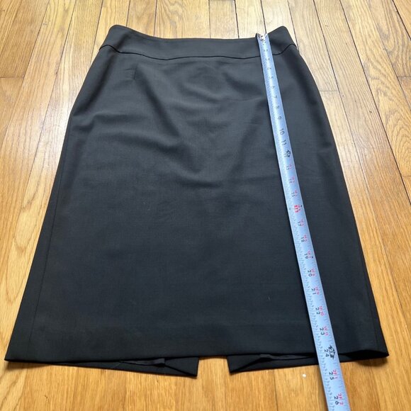 Boss Hugo Boss Size 4 Black Charcoal Veronice Wool Blend Straight Pencil Skirt - Picture 9 of 15